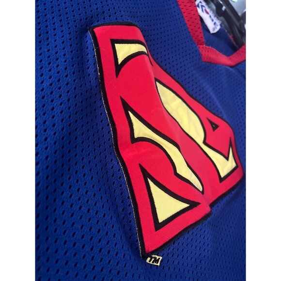 Kobe Other - Vtg 90's Y2K Superman DC Comics Mesh Kobe Hockey Jersey Med